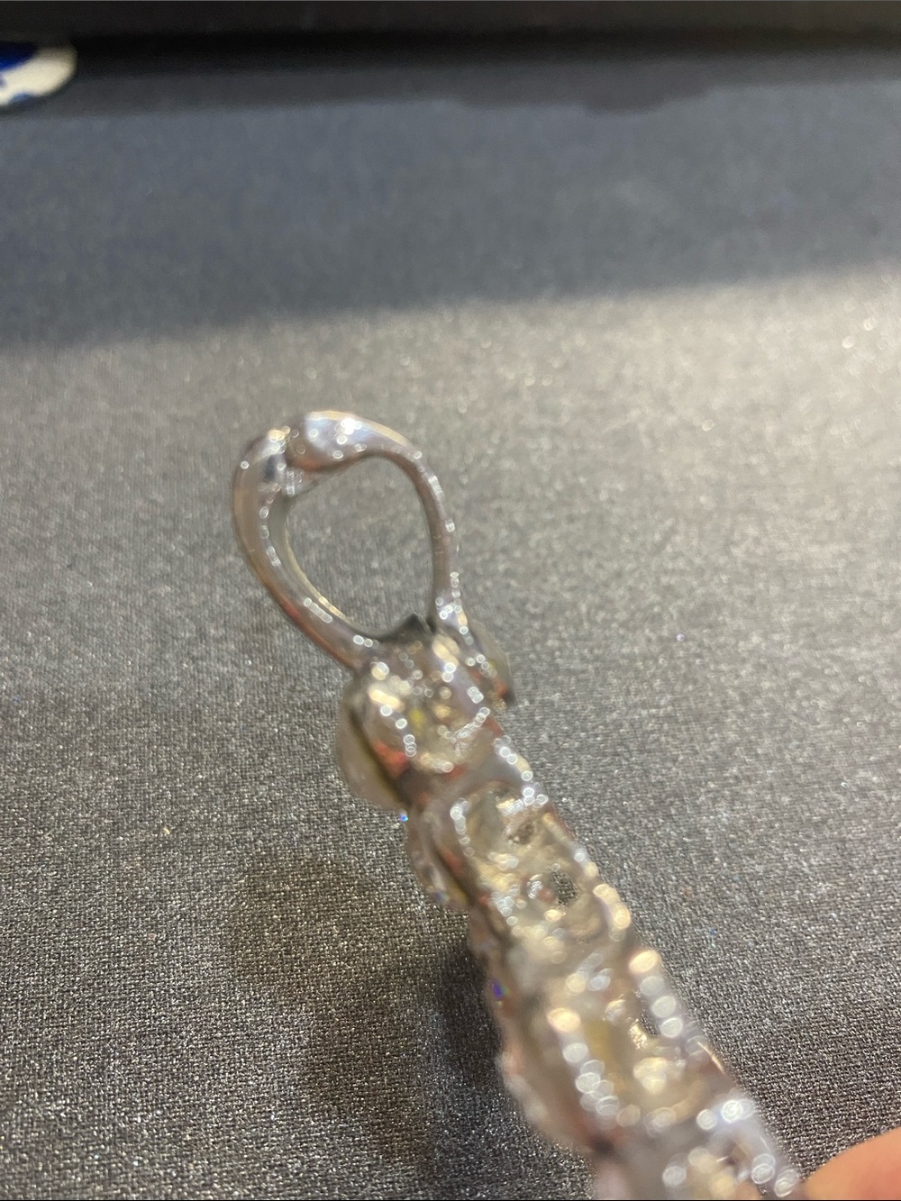 Large Rhinestone Cross Pendant - Picture 6 of 6
